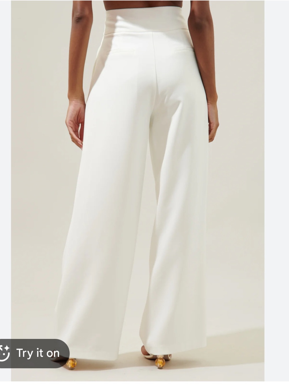 NWT Wide Leg White Rica Suave Wide leg Pants XS